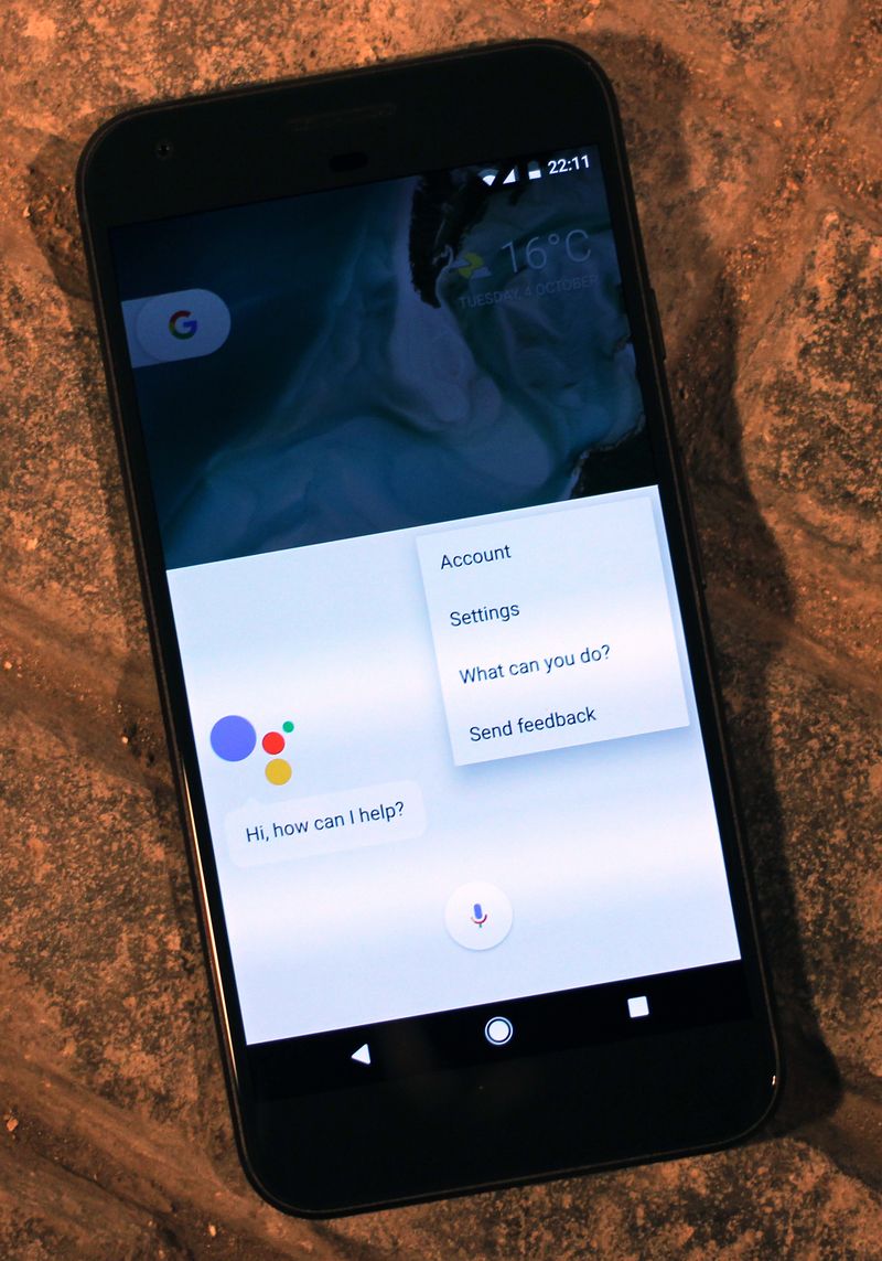 Google Pixel smartphone with Android Assistant