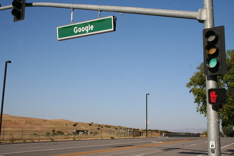 Google street sign in Mountain View, heart of Silicon Valley