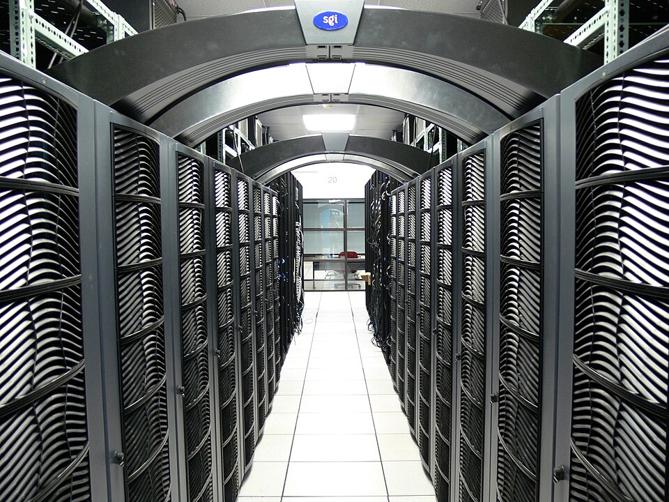 Data center server room at Virginia Tech