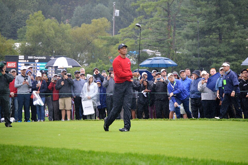 Tiger Woods at BMW Aronimink Tournament 2018