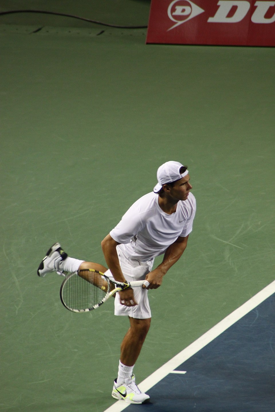 Rafael Nadal in action during Rakuten Japan Open