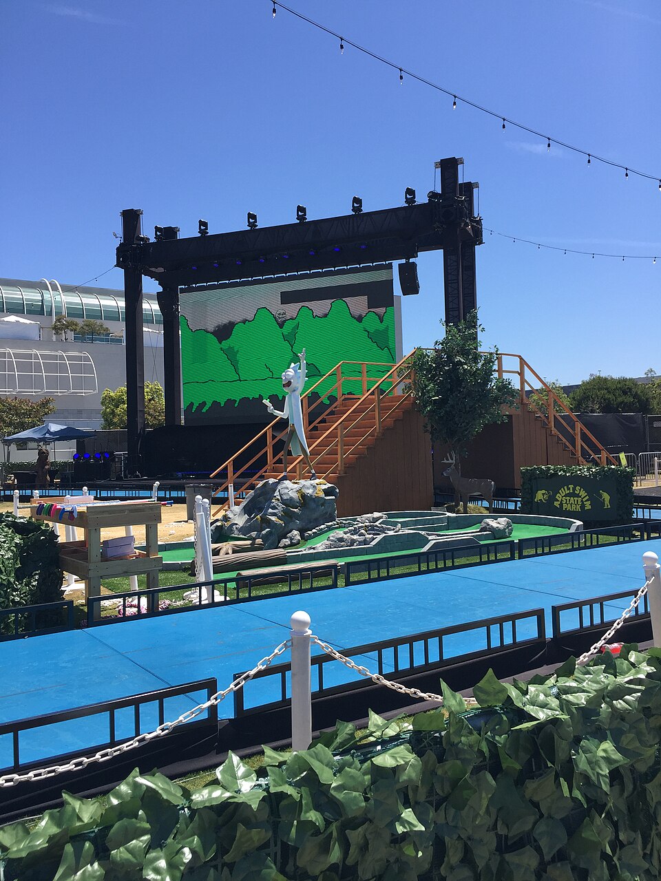 Rick and Morty exhibit at San Diego Comic-Con 2018