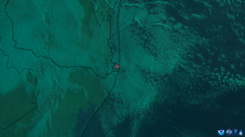 SpaceX Starship launch from Boca Chica satellite view